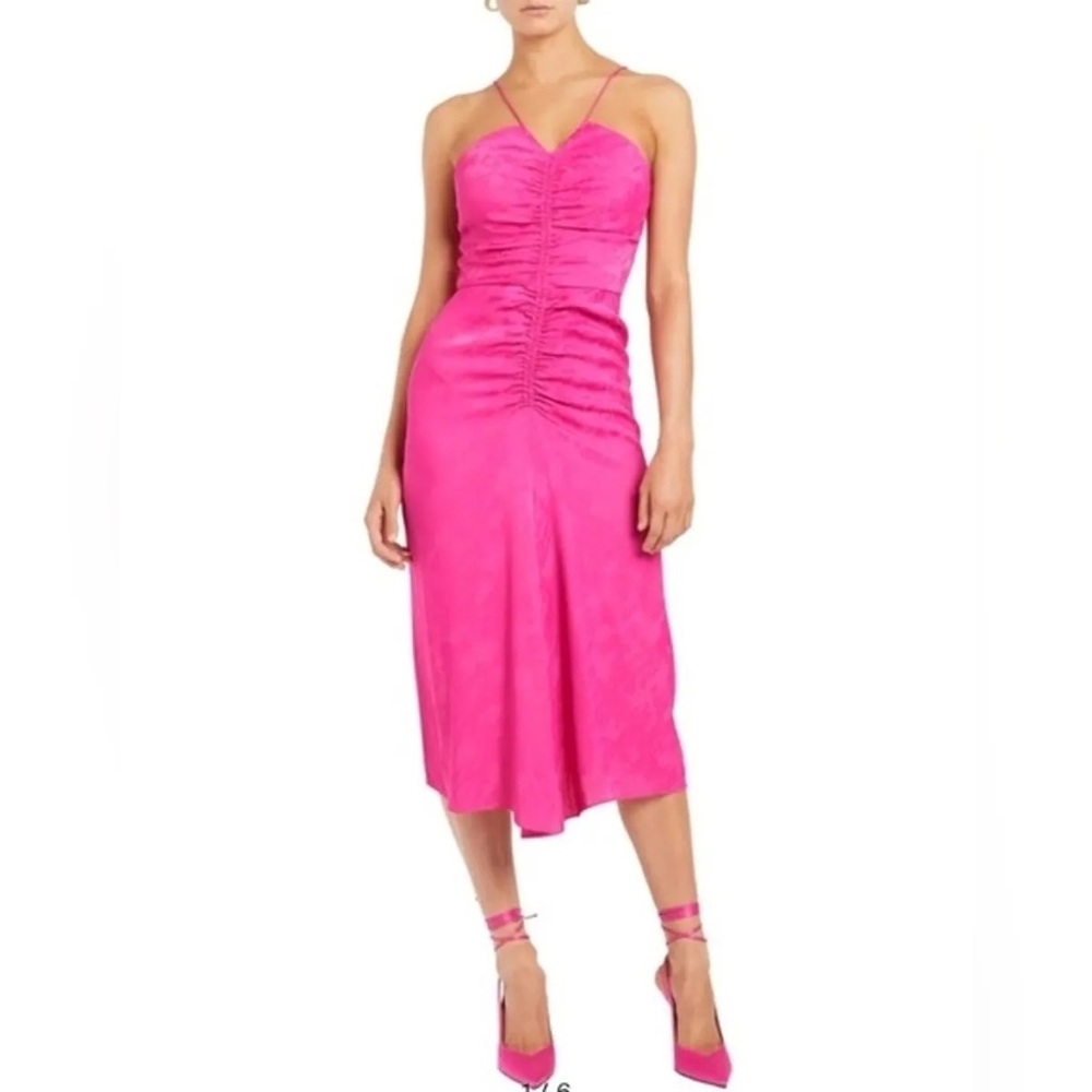 Rebecca Vallance Pink Midi Dress